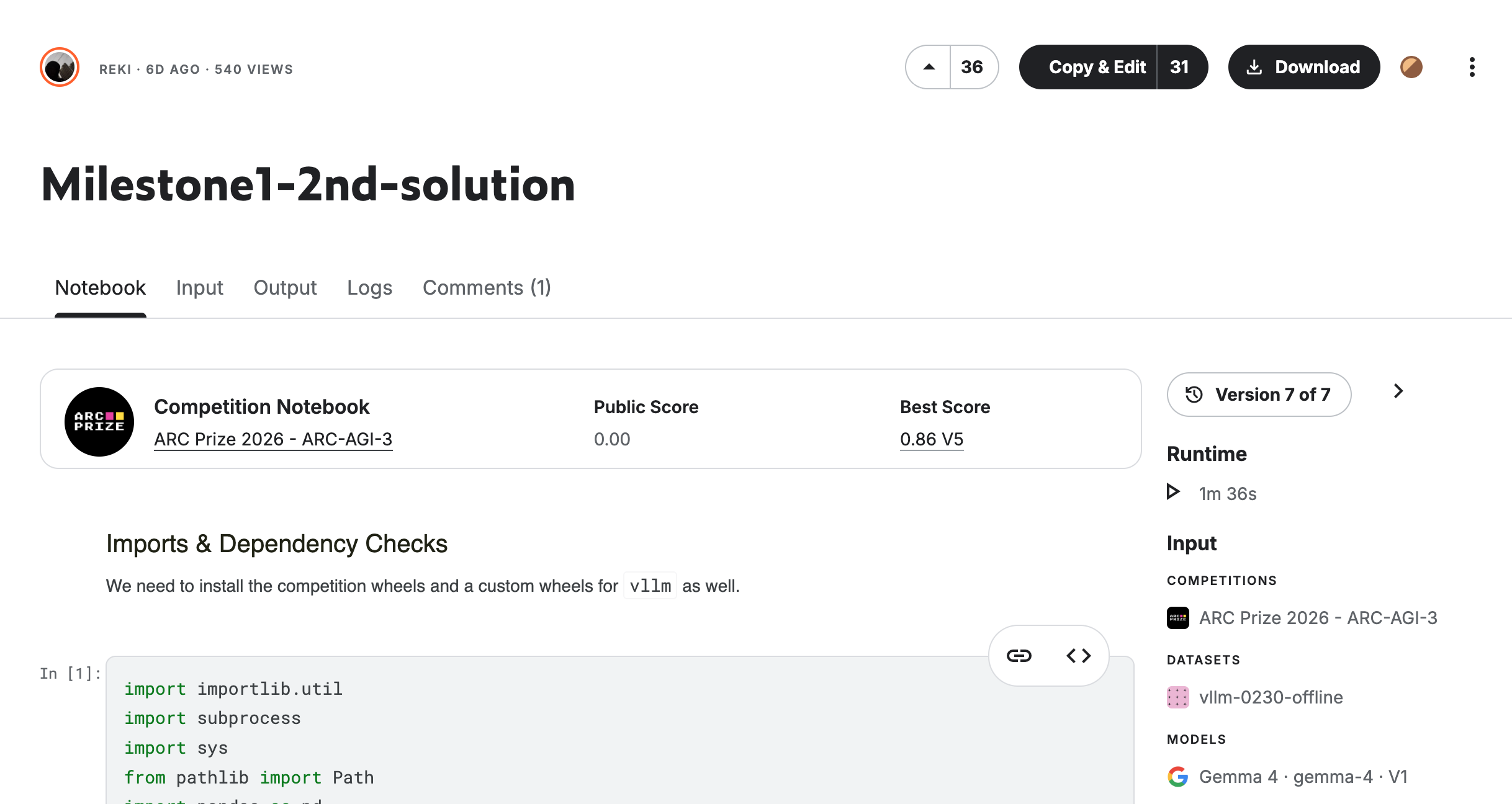 Reki's submission notebook on Kaggle